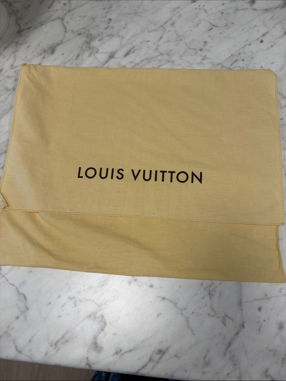 Louis Vuitton Yellow Fabric Dust Cover with Black Logo
